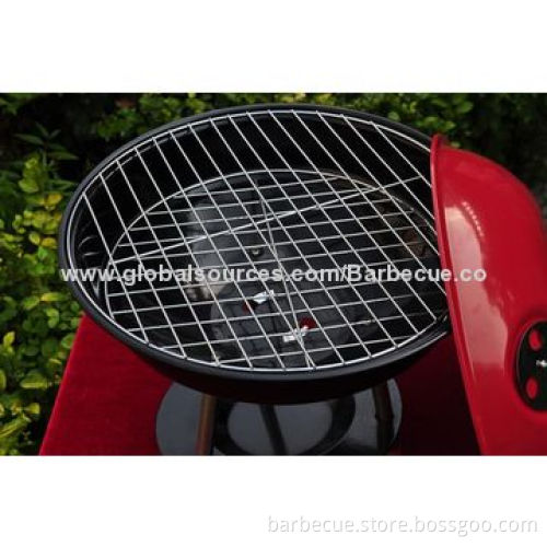 Apple-shaped Portable BBQ Grill, Made of Carbon Steel, 40cm Height, 0.5mm Baking Tray Thickness